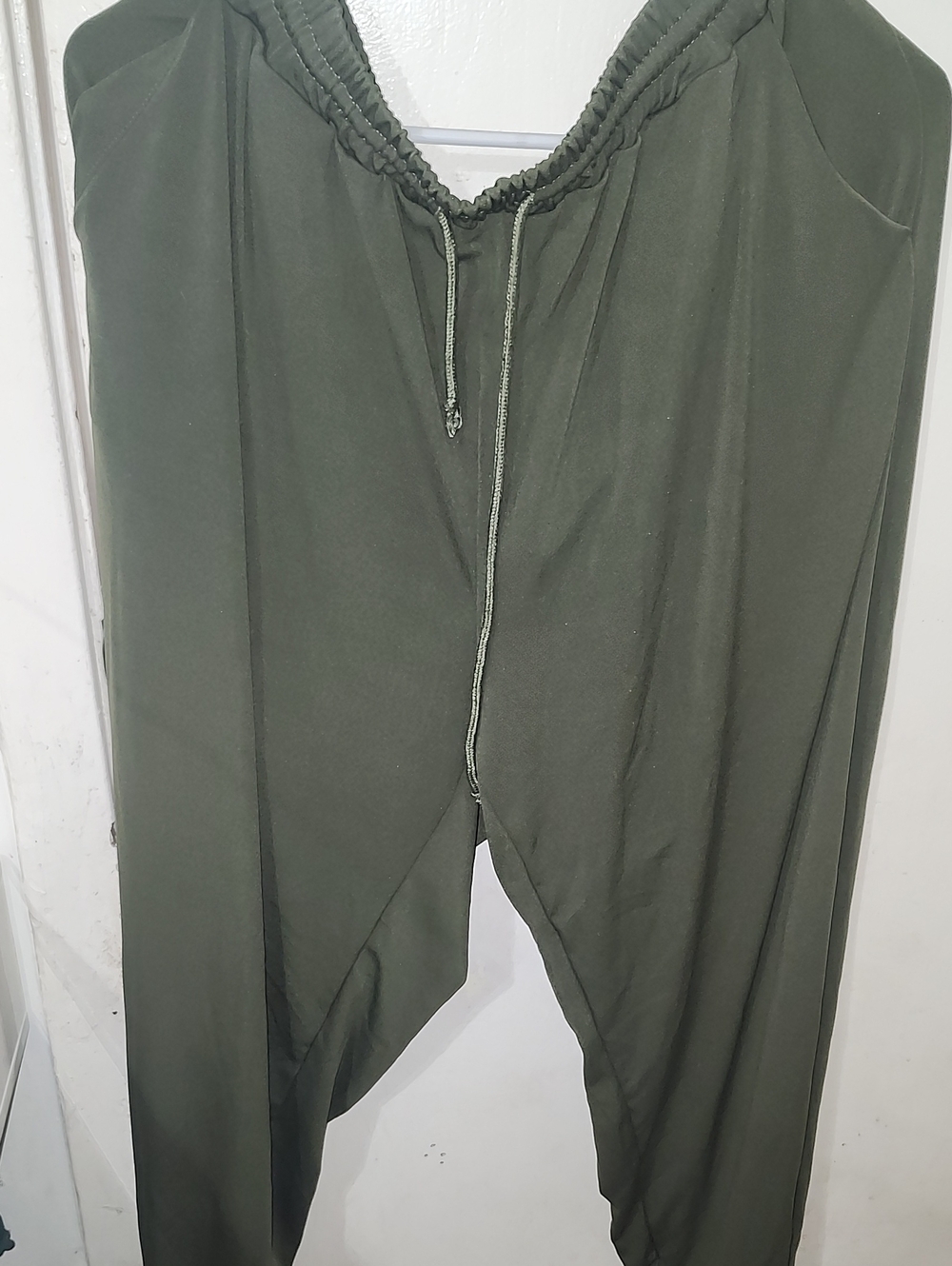 SHEIN Olive Green Drop-Crotch Jeggings